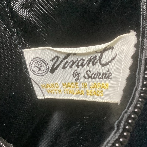 Vintage Vivant by Sarne Hand Made Black Beaded Evening Bag - Picture 8 of 8